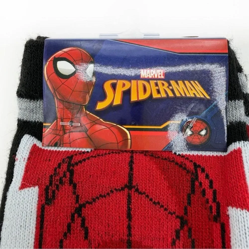 Marvel Spider-Man Spiderman Crew Socks Mens Womens Disney Avengers Gift 2 Pairs